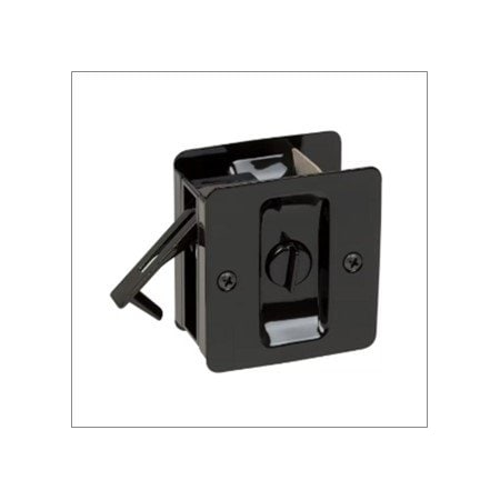 Delaney Hardware POCKET DOOR LOCK PRIVACY BLACK 270114